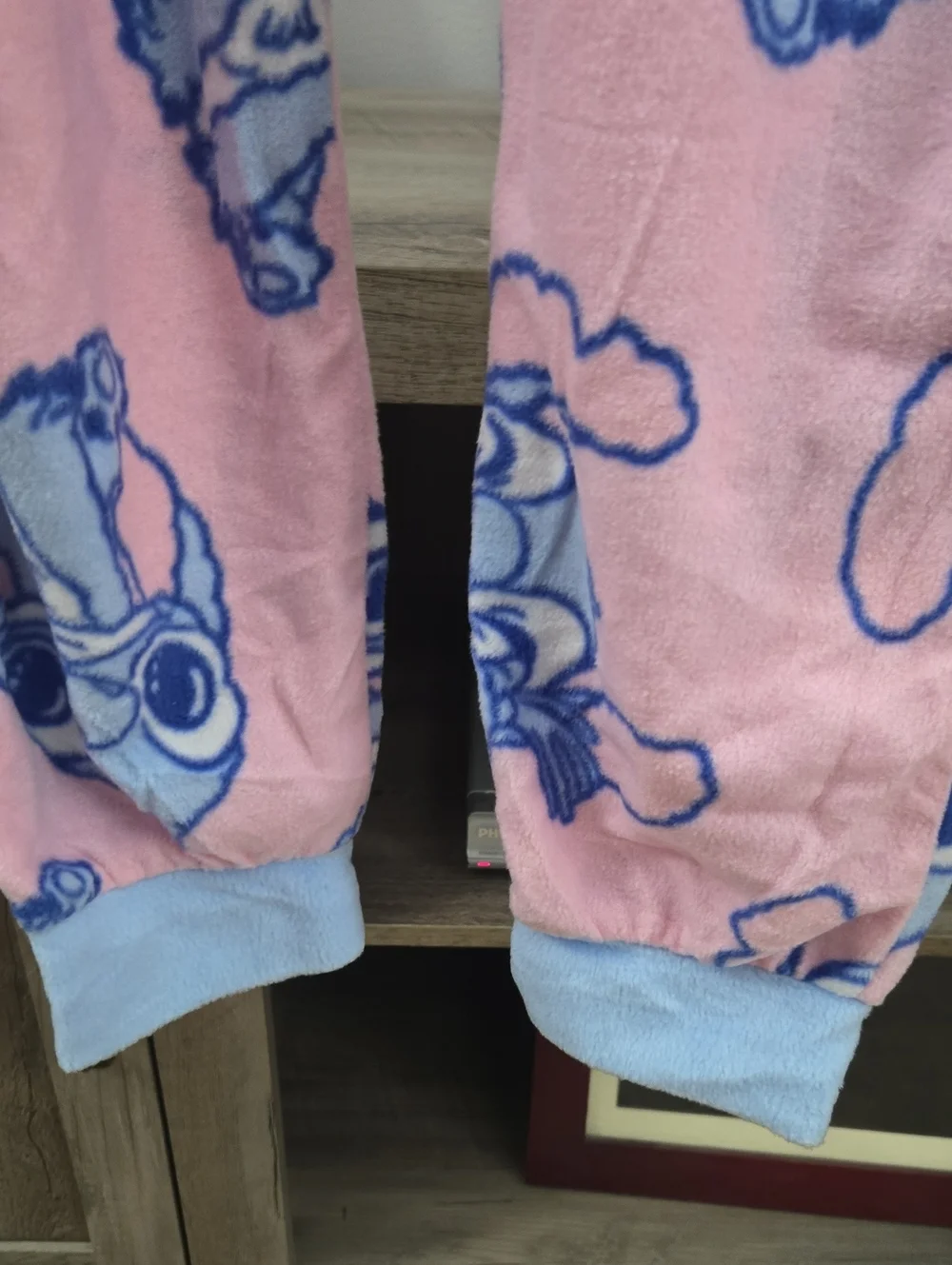 Disney Pink and Light Blue Stitch Hooded Fleece One-Piece